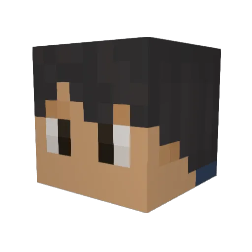Solandaa Minecraft avatar head, 3D render
