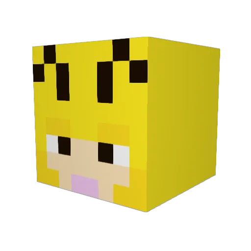 SolarDias Minecraft avatar head, 3D render