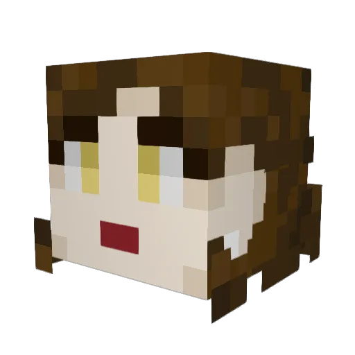 SolarEim Minecraft avatar head, 3D render