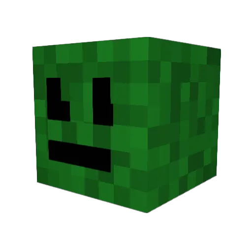 SolarMelon Minecraft avatar head, 3D render