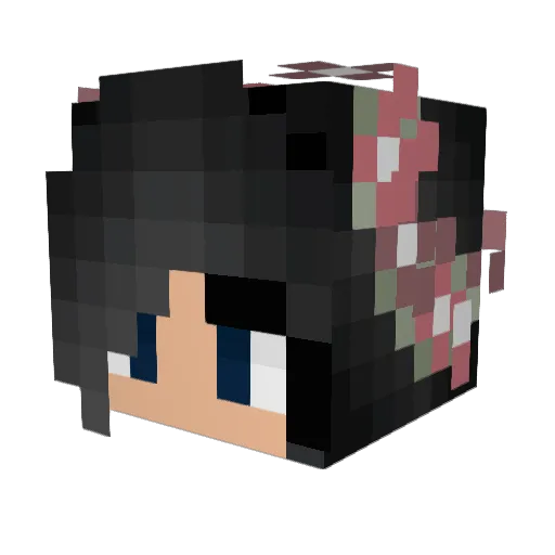 SolarMoon8 Minecraft avatar head, 3D render