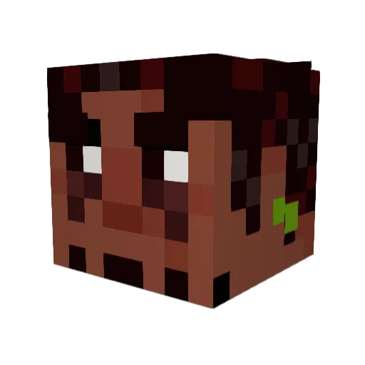 SolarSaturns Minecraft avatar head, 3D render