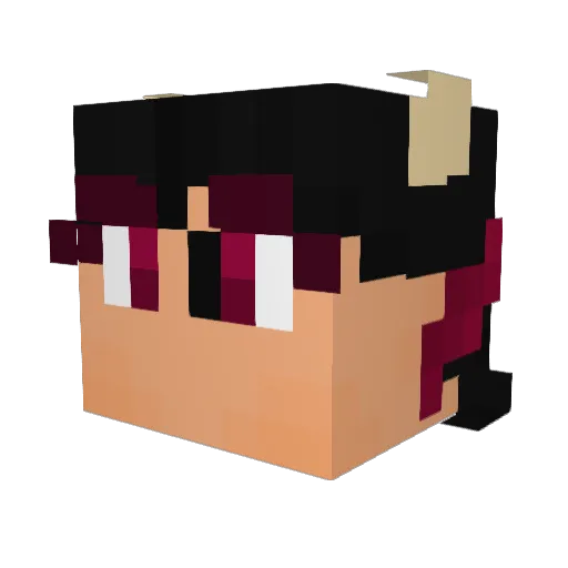 SolarSparkz Minecraft avatar head, 3D render