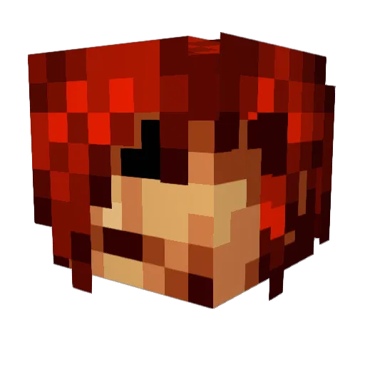 SolarVulcanFlare Minecraft avatar head, 3D render