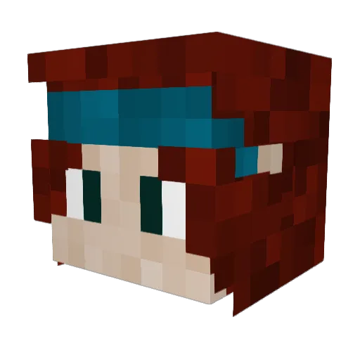 Solar_Rose Minecraft avatar head, 3D render