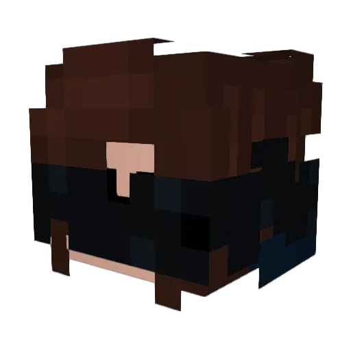 Solarflared Minecraft avatar head, 3D render