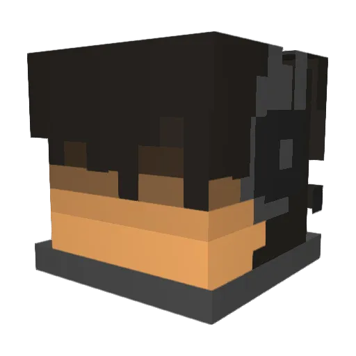 Solarhart Minecraft avatar head, 3D render
