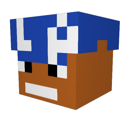 Solarhoodie Minecraft avatar head, 3D render