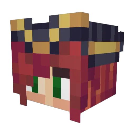 SolariQueen Minecraft avatar head, 3D render