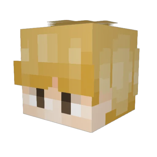 Solarie Minecraft avatar head, 3D render