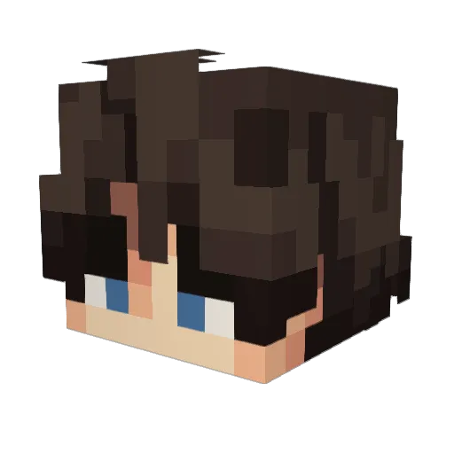 Solarini Minecraft avatar head, 3D render