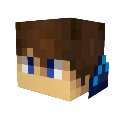 Solariumizu Minecraft avatar head, 3D render