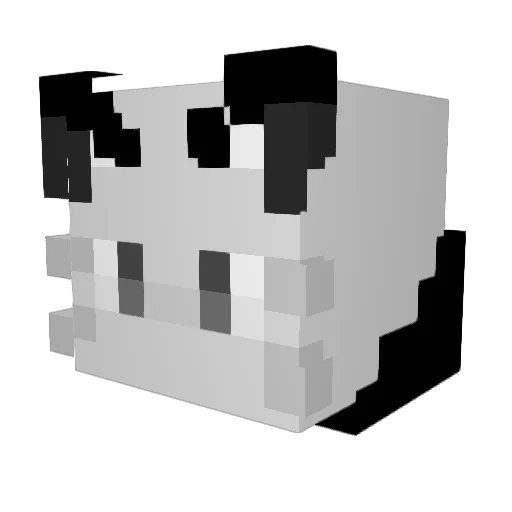 Solarky Minecraft avatar head, 3D render