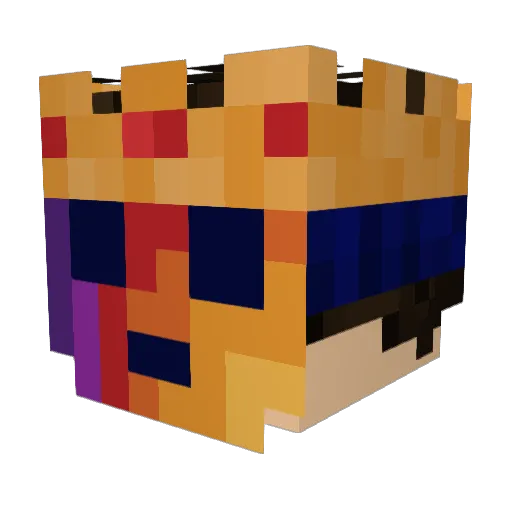 Solarpulse_ Minecraft avatar head, 3D render