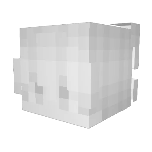 Solarqr Minecraft avatar head, 3D render