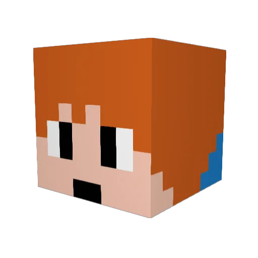 Solasi77 Minecraft avatar head, 3D render