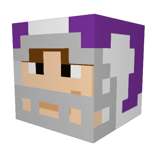 Solasorge Minecraft avatar head, 3D render