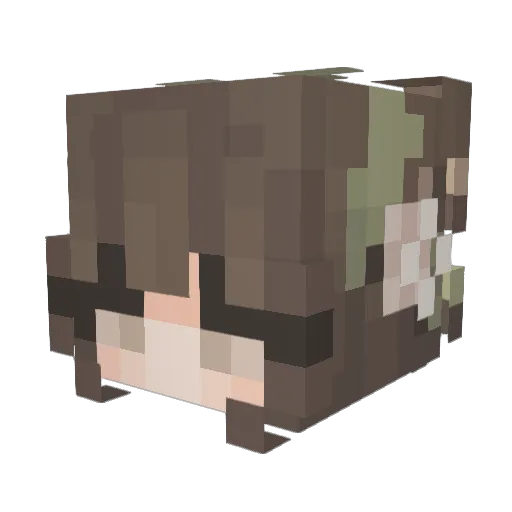 Solatiel Minecraft avatar head, 3D render