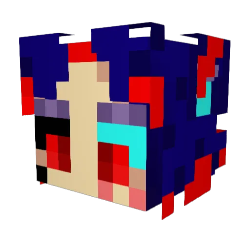 Solav Minecraft avatar head, 3D render