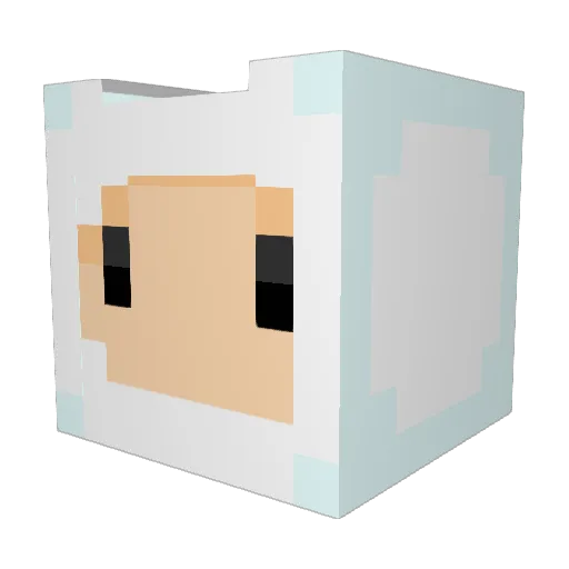 Solberg Minecraft avatar head, 3D render