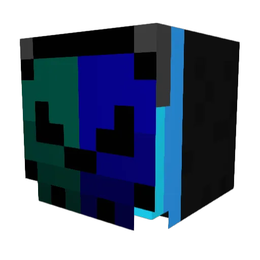 Solbio Minecraft avatar head, 3D render