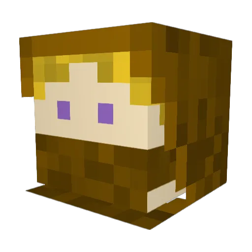 Solcryst Minecraft avatar head, 3D render