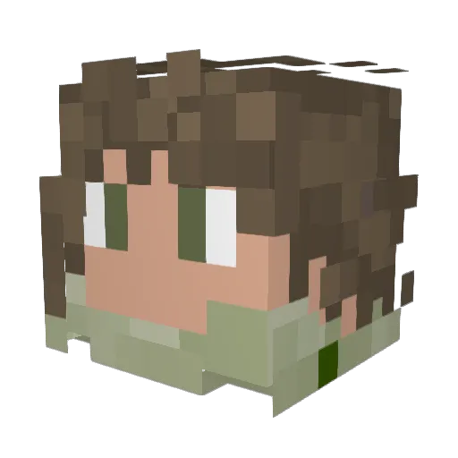 SoldadinhoUSA Minecraft avatar head, 3D render