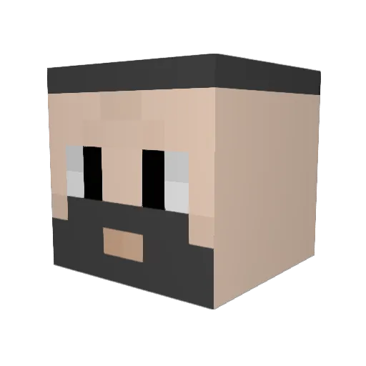 SoldadoFuria Minecraft avatar head, 3D render