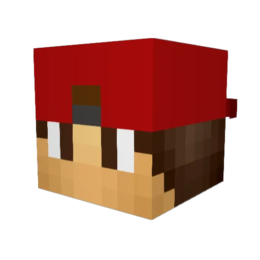 Soldat180 Minecraft avatar head, 3D render