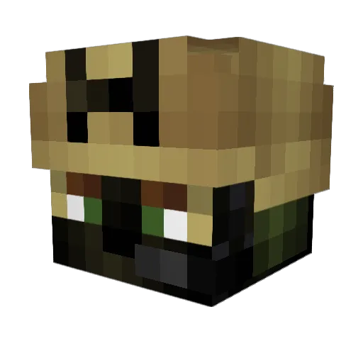 Soldat611 Minecraft avatar head, 3D render