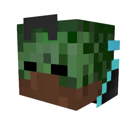 Soldat879 Minecraft avatar head, 3D render