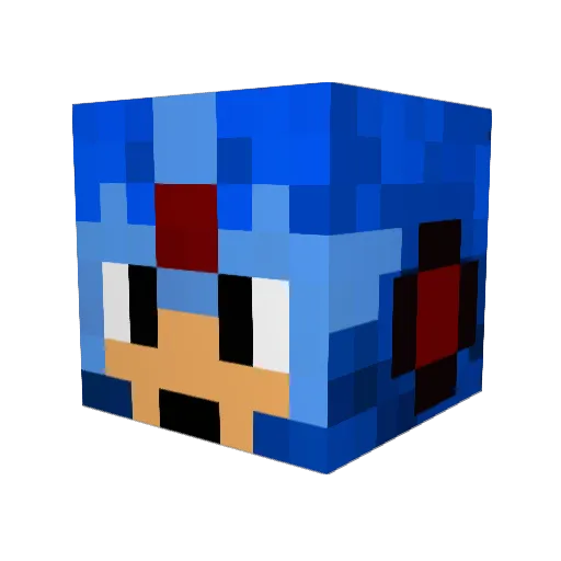 Soldeath Minecraft avatar head, 3D render