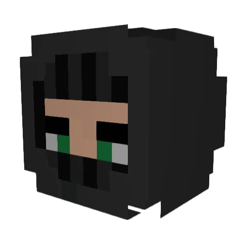 SoleFau Minecraft avatar head, 3D render