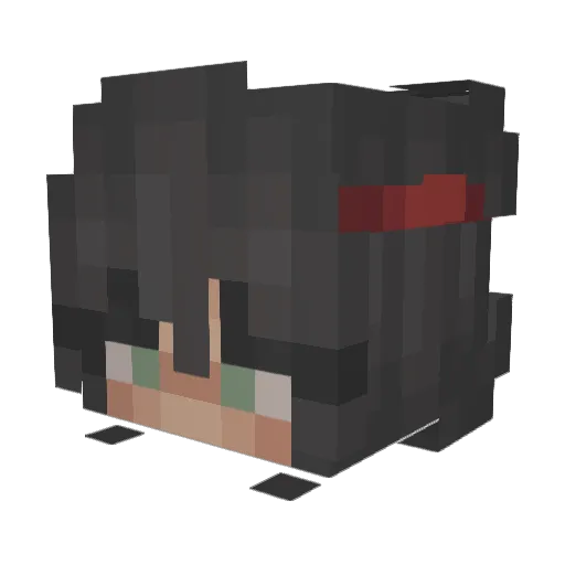 SoledadGirls Minecraft avatar head, 3D render