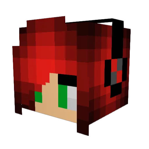 SoleiaX Minecraft avatar head, 3D render