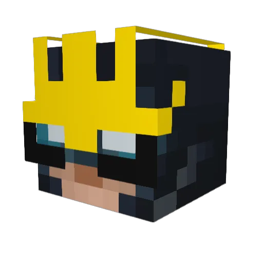 Solenuts Minecraft avatar head, 3D render