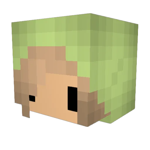 Solestali Minecraft avatar head, 3D render