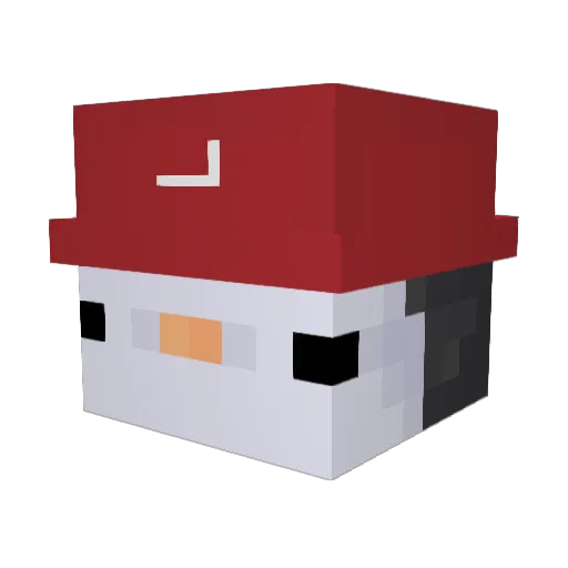 Solfrino_ Minecraft avatar head, 3D render