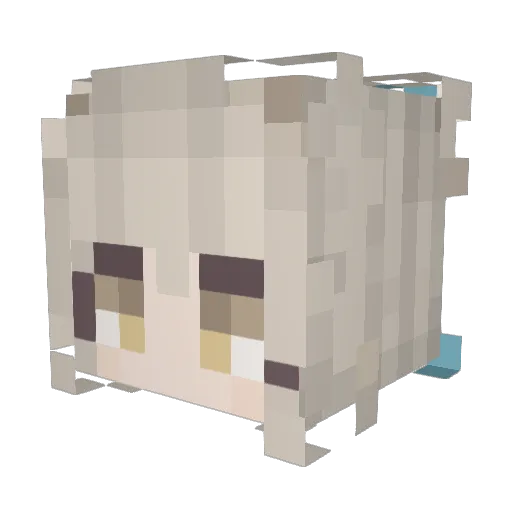Soli_Ama Minecraft avatar head, 3D render