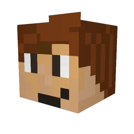 Solialiranes Minecraft avatar head, 3D render