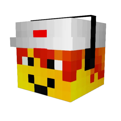 SolidRedGoldmh Minecraft avatar head, 3D render