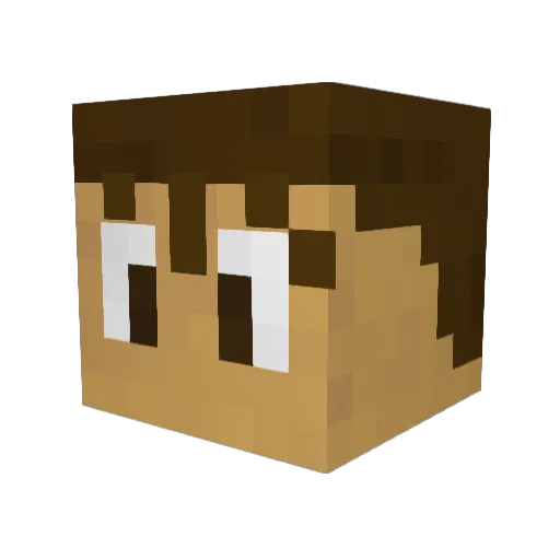 Solid_Inverse Minecraft avatar head, 3D render