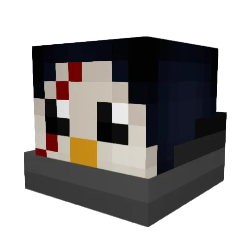 Solid_Skipper Minecraft avatar head, 3D render