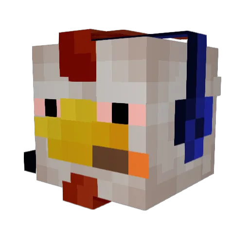 Solid_art Minecraft avatar head, 3D render