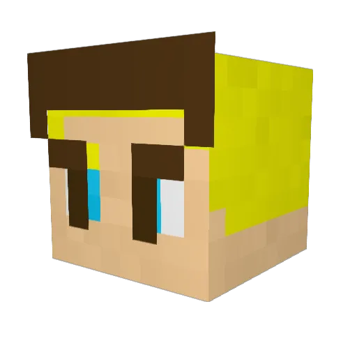 Solidhydra Minecraft avatar head, 3D render