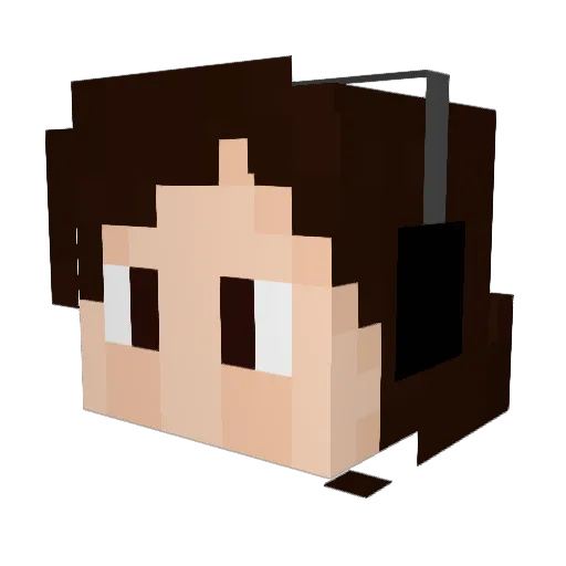 Solidoom Minecraft avatar head, 3D render