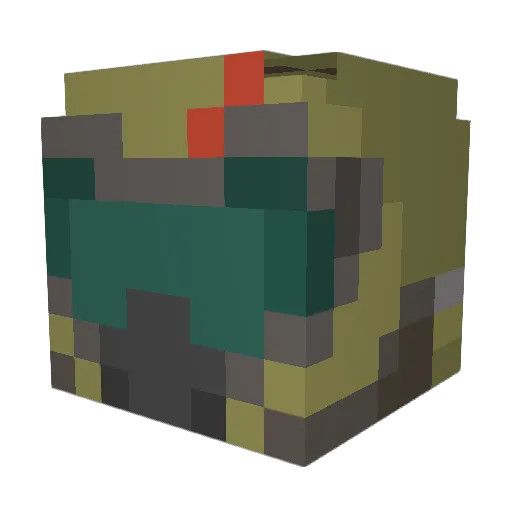 Solidskull Minecraft avatar head, 3D render