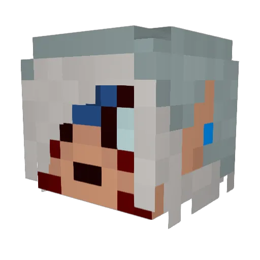 Solisar Minecraft avatar head, 3D render