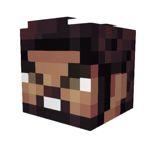 Soliticus Minecraft avatar head, 3D render