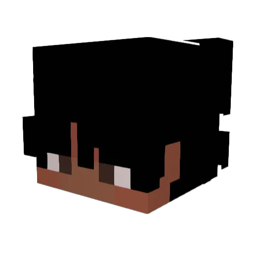 Solitten Minecraft avatar head, 3D render